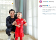 Foto Rayyanza Malik Ahmad bersama bintang Tim nasional Indonesia