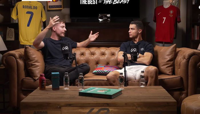 Cristiano Ronaldo Collab Dengan Youtuber Mr.Beast, Tidak Mencapai 1 Jam Sudah Capai 1 Juta Penonton