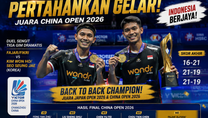 Fantastis! Fajar/Fikri Ukir Back-to-Back Juara China Open Setelah Tumbangkan Kim/Seo